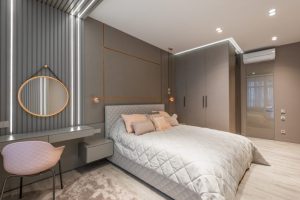 chambre en couleur taupe