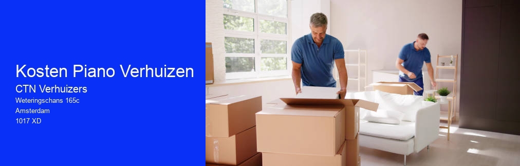 Kosten Piano Verhuizen