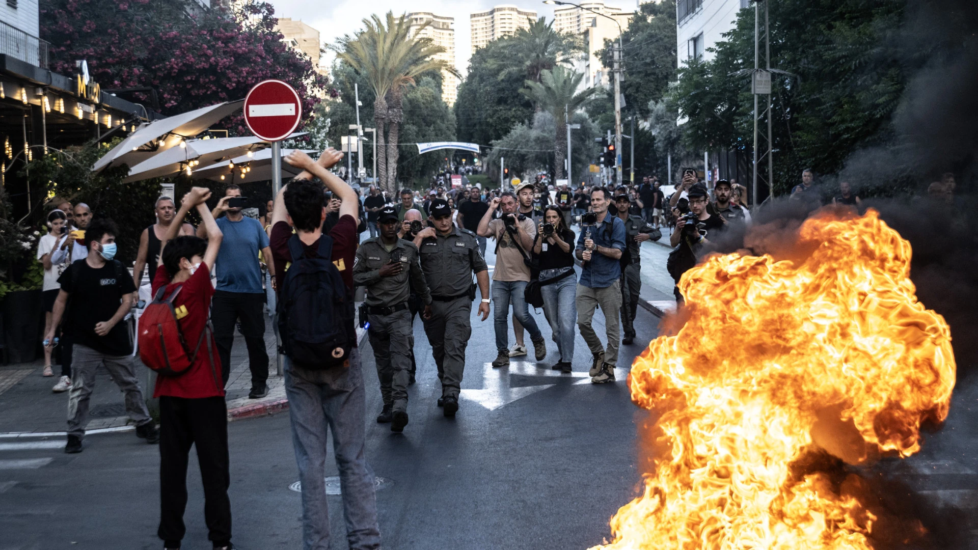 Protesto em Telavive pela libertação dos reféns de Gaza